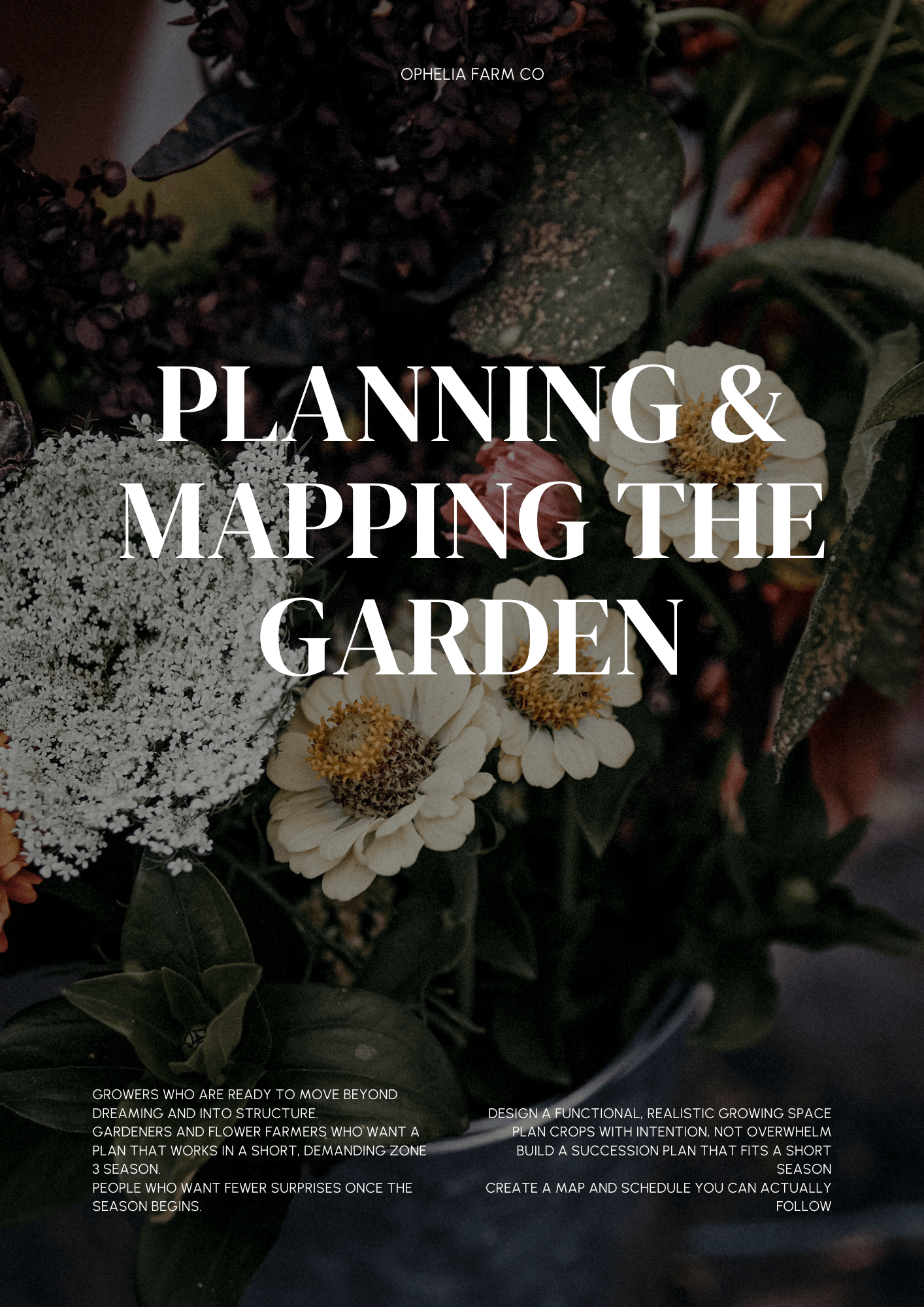Planning & Mapping The Garden - A Zone 3 Flower Flower Workbook 2 - Clementine Home Floral Gift