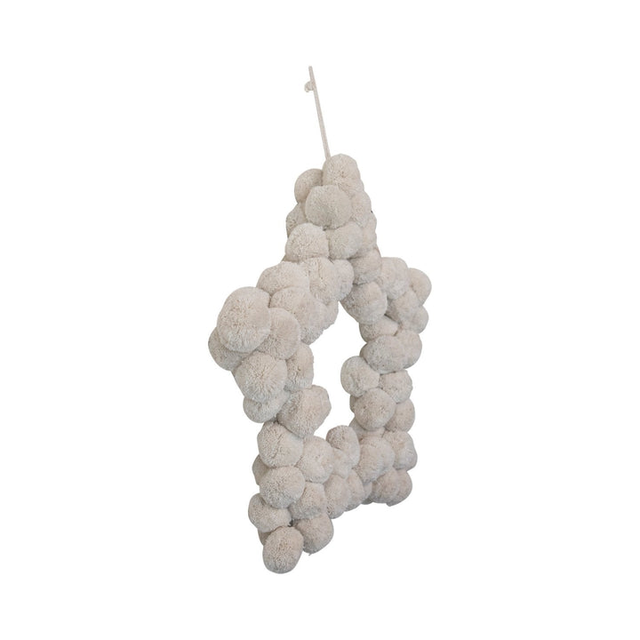Pom Pom Star Shaped Wreath - Clementine Home Floral Gift