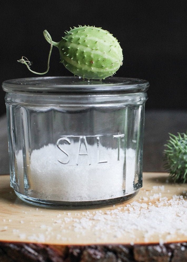 Pressed Glass Salt Cellar - Clementine Home Floral Gift