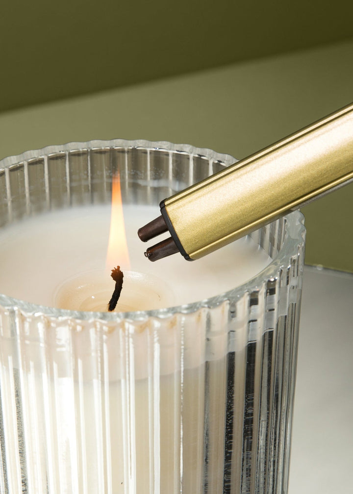 Rechargeable Electric Lighter - Gold - Clementine Home Floral Gift