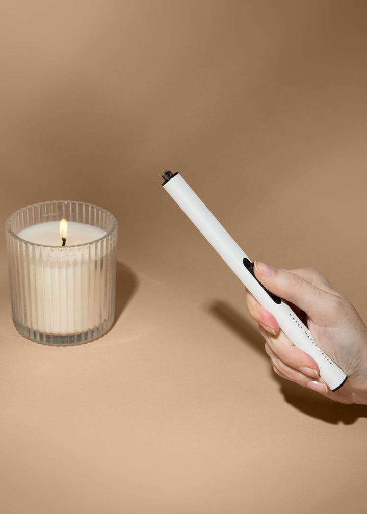 Rechargeable Electric Lighter - White - Clementine Home Floral Gift