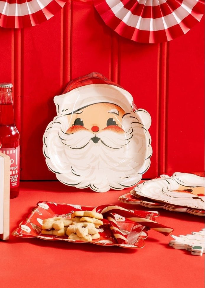 Retro Santa Shaped Plate - Clementine Home Floral Gift