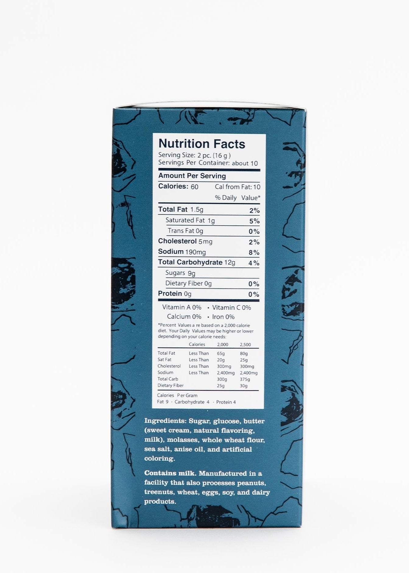 Salty Black Liquorice - Pure Sea Salt Liquorice Candy - Clementine Home Floral Gift