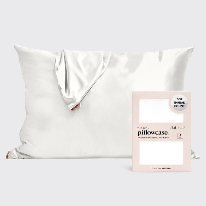 Satin Pillowcase – Ivory - Clementine Home Floral Gift