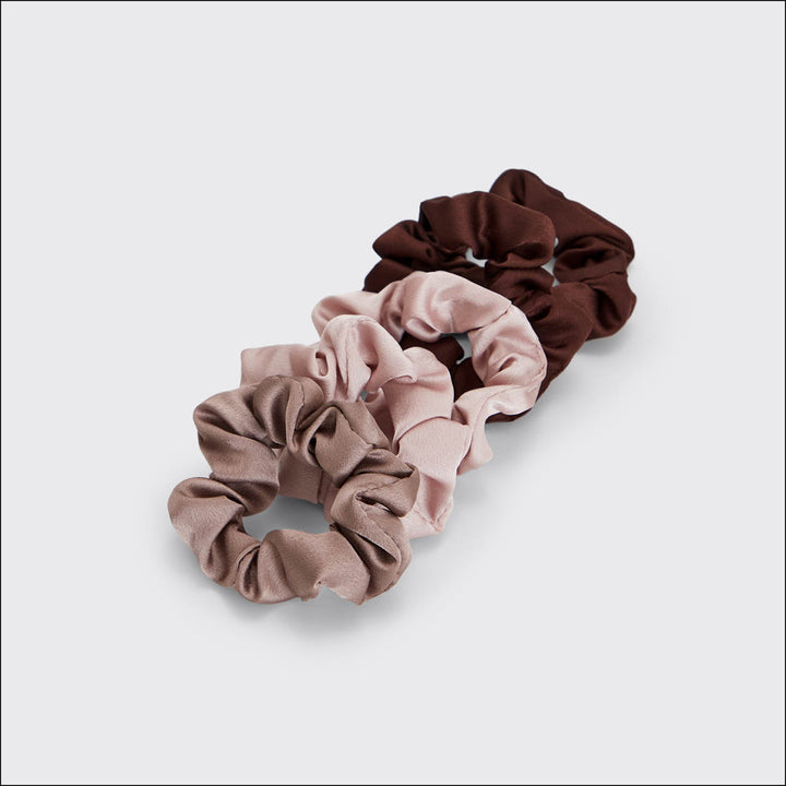 Satin Sleep Scrunchies – 5 Piece Set - Clementine Home Floral Gift