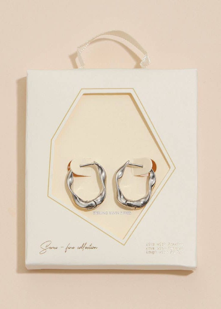 Selene Hoop Earrings - Clementine Home Floral Gift