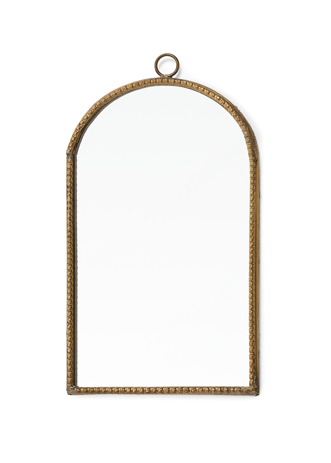 Small Arch Iron Mirror – Aged Antique - Clementine Home Floral Gift