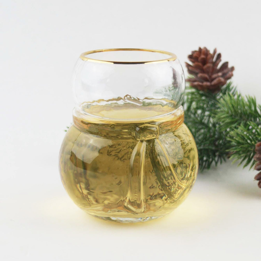 Snowman Drinking Glass (Box 9 - Day 16) - Clementine Home Floral Gift