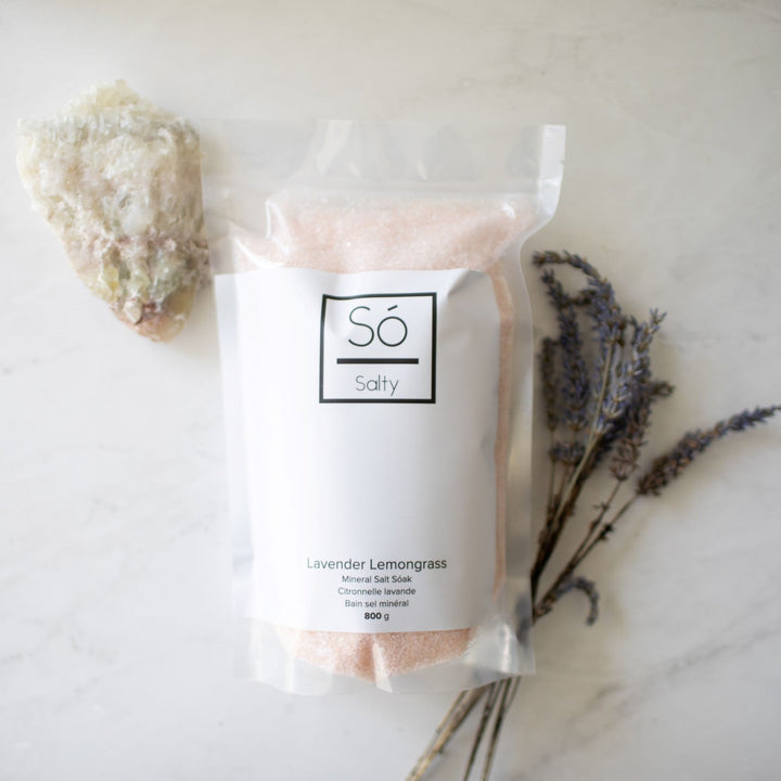 Só Salty – Epsom & Himalayan Pink Salt Sóak - Clementine Home Floral Gift