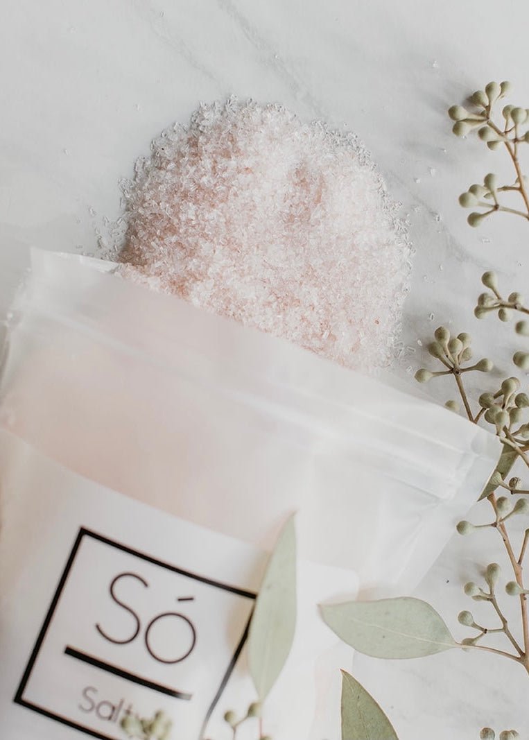 Só Salty – Epsom & Himalayan Pink Salt Sóak - Clementine Home Floral Gift