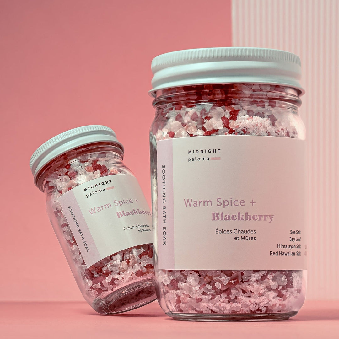 SOOTHING BATH SOAK - WARM SPICE + BLACKBERRY - Clementine Home Floral Gift