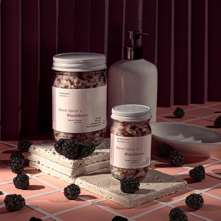 SOOTHING BATH SOAK - WARM SPICE + BLACKBERRY - Clementine Home Floral Gift
