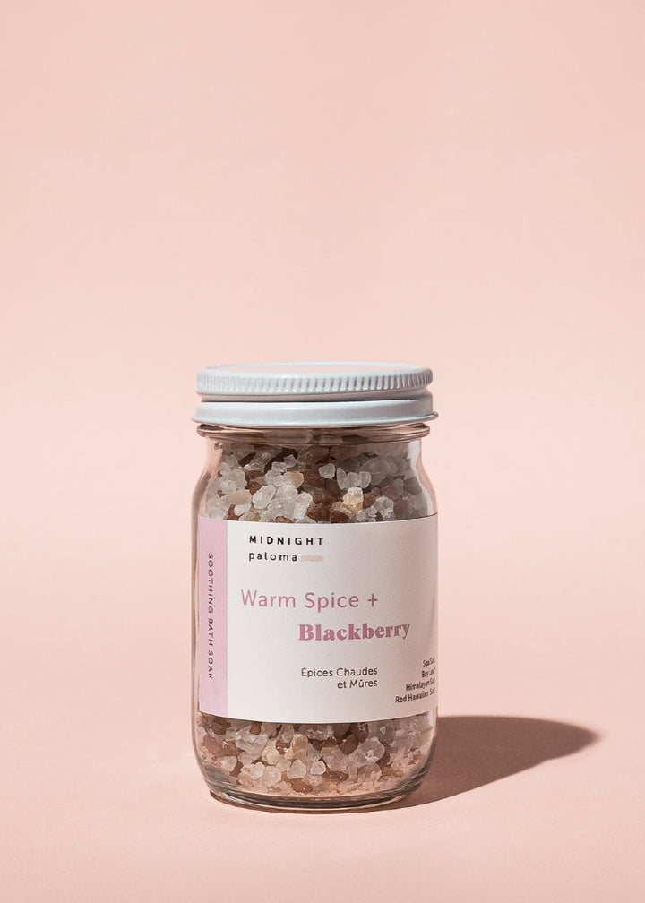 SOOTHING BATH SOAK - WARM SPICE + BLACKBERRY - Clementine Home Floral Gift