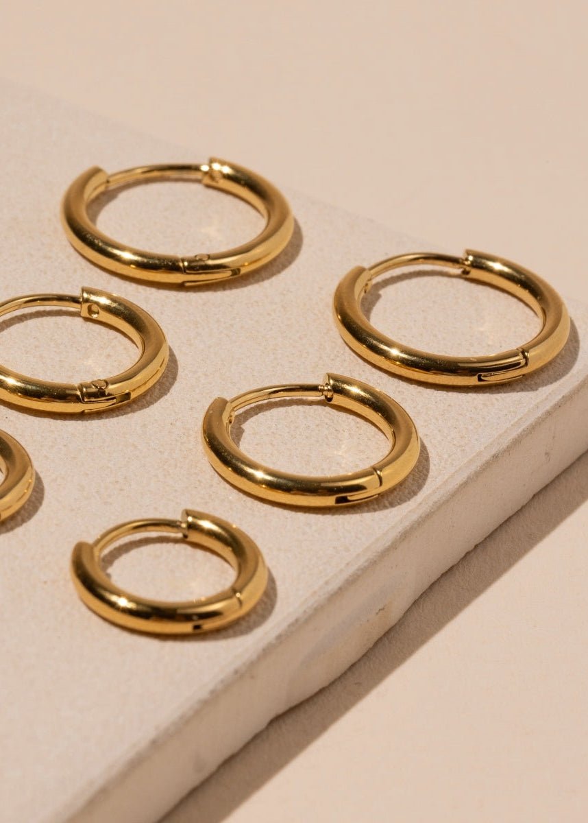 Sophie Hoops, Gold - Clementine Home Floral Gift