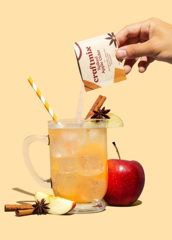 Spiked Apple Cider Cocktail & Mocktail Mixer – Single Packets - Clementine Home Floral Gift