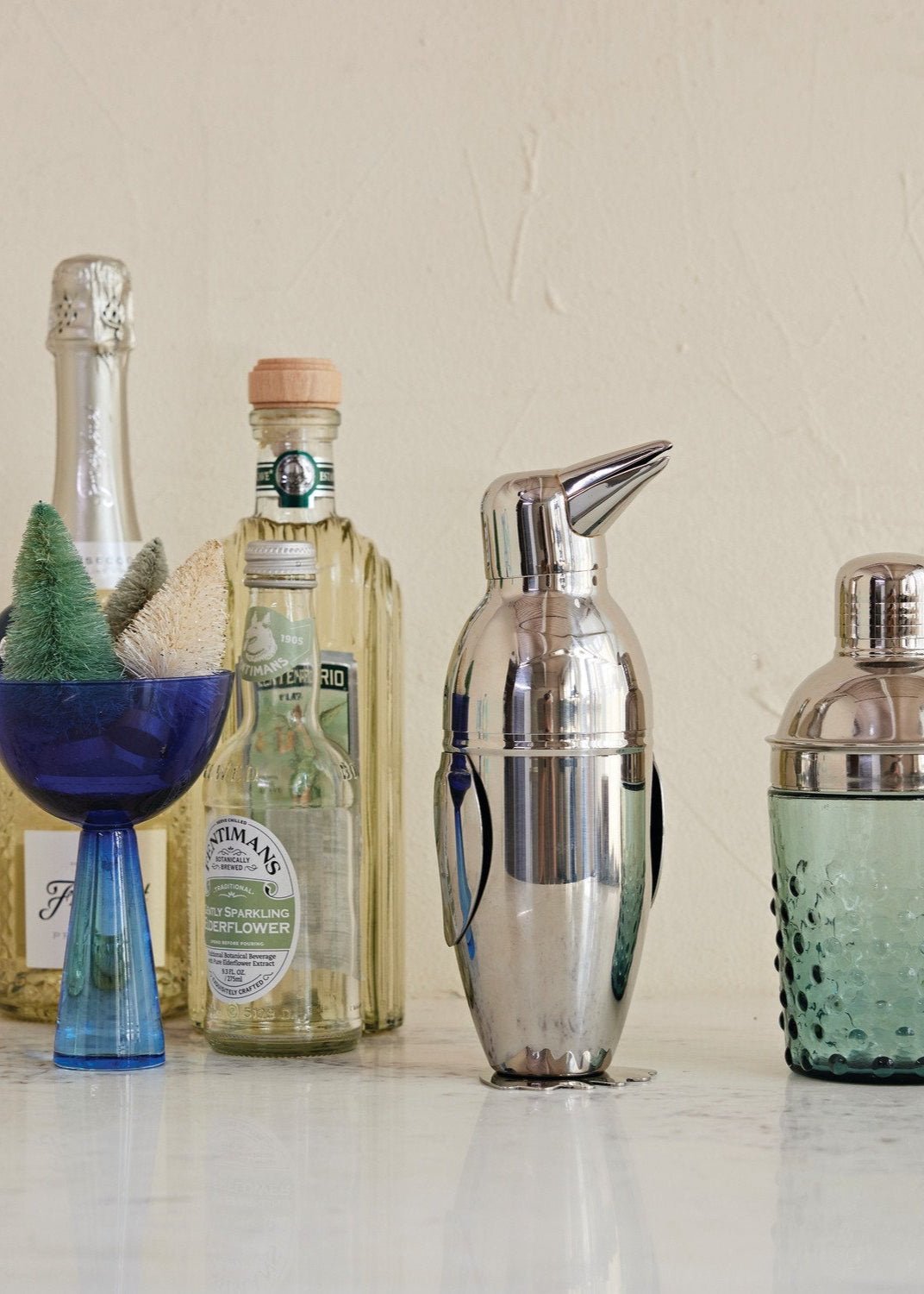 Stainless Steel Penguin Cocktail Shaker - Clementine Home Floral Gift
