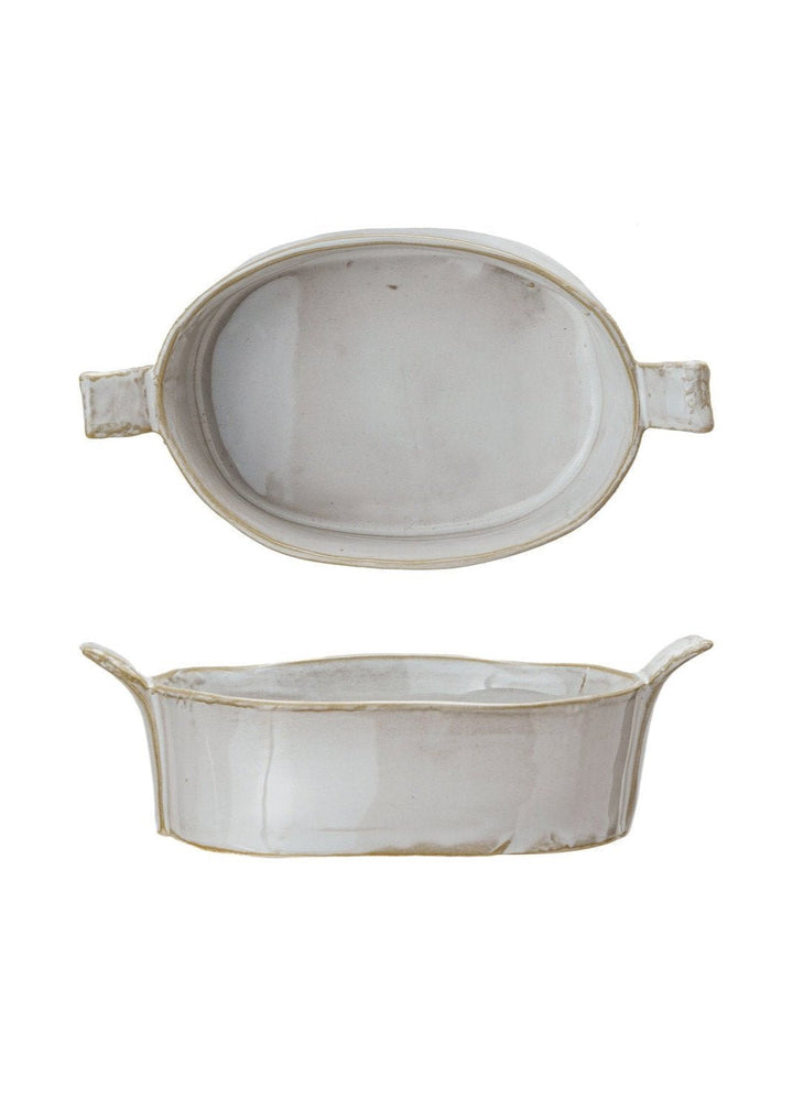Stoneware Baker, Set of 2 - Clementine Home Floral Gift
