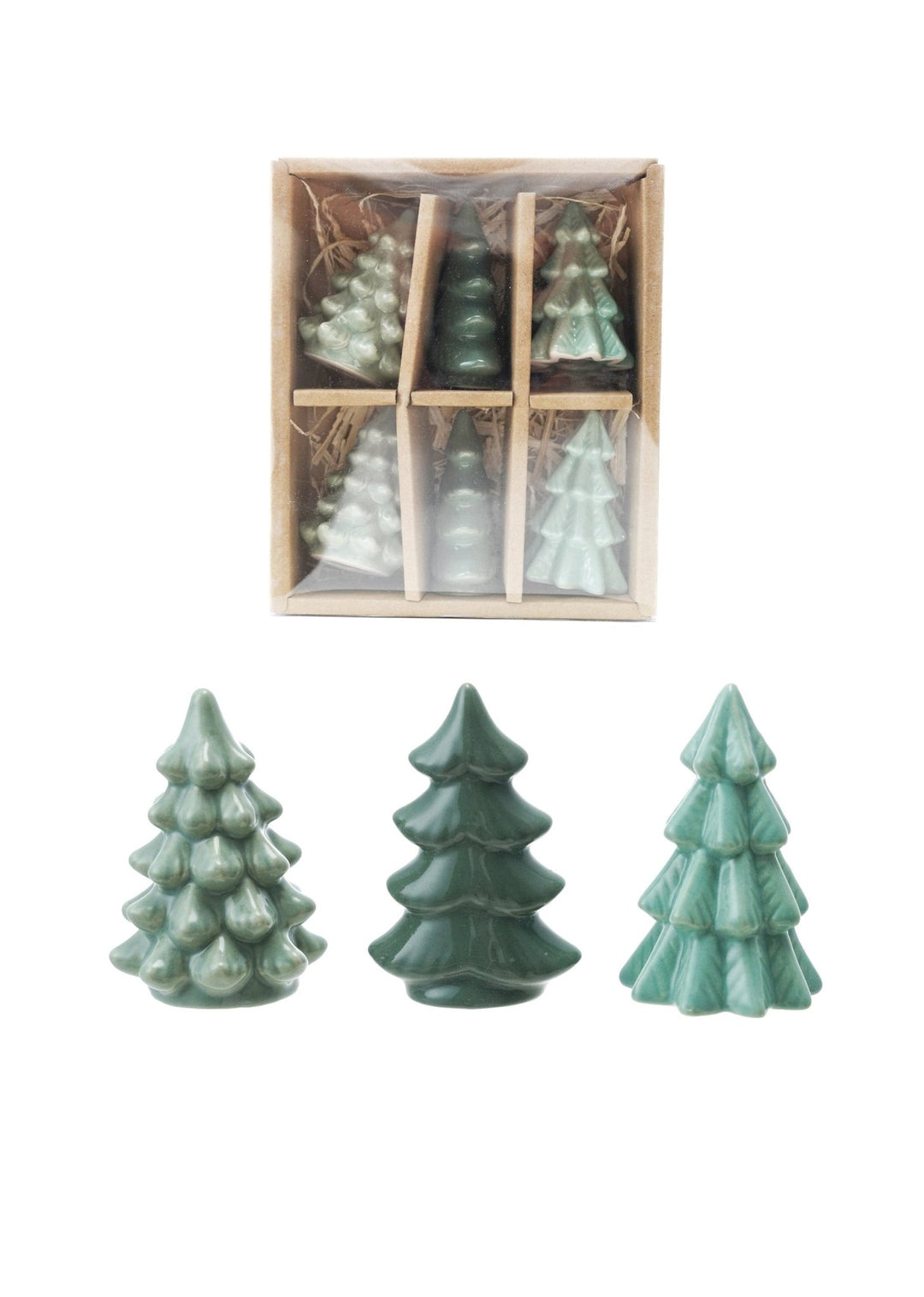 Stoneware Trees – Set of 6 - Clementine Home Floral Gift