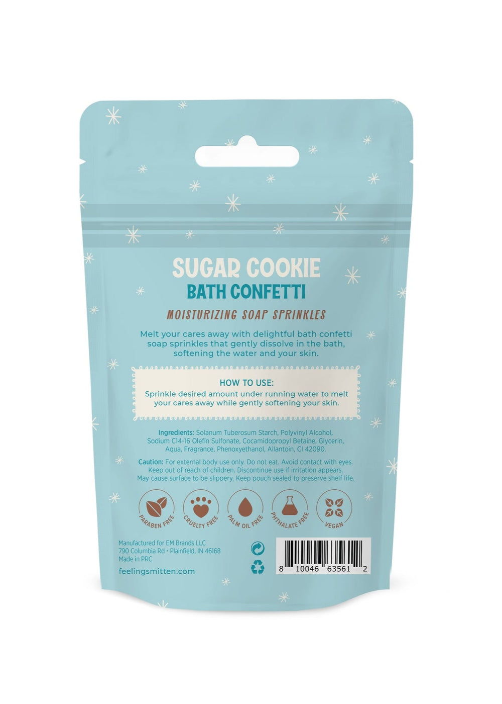 Sugar Cookie - Snowflake Shaped Bath Confetti - Clementine Home Floral Gift