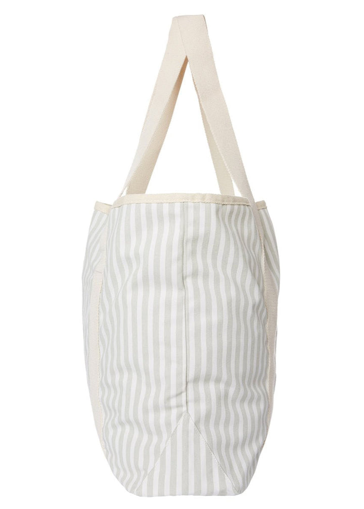 THE BEACH BAG - LAUREN'S SAGE STRIPE - Clementine Home Floral Gift