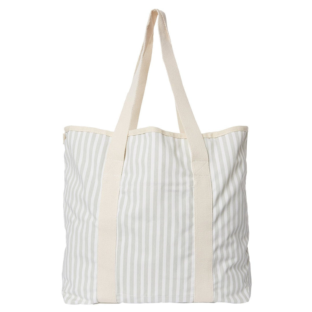 THE BEACH BAG - LAUREN'S SAGE STRIPE - Clementine Home Floral Gift