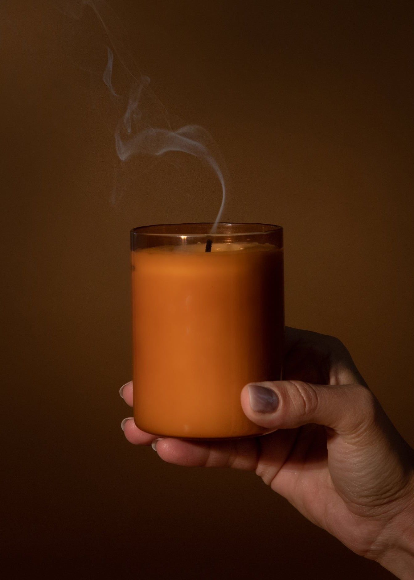 The Fire Glass Candle - Clementine Home Floral Gift