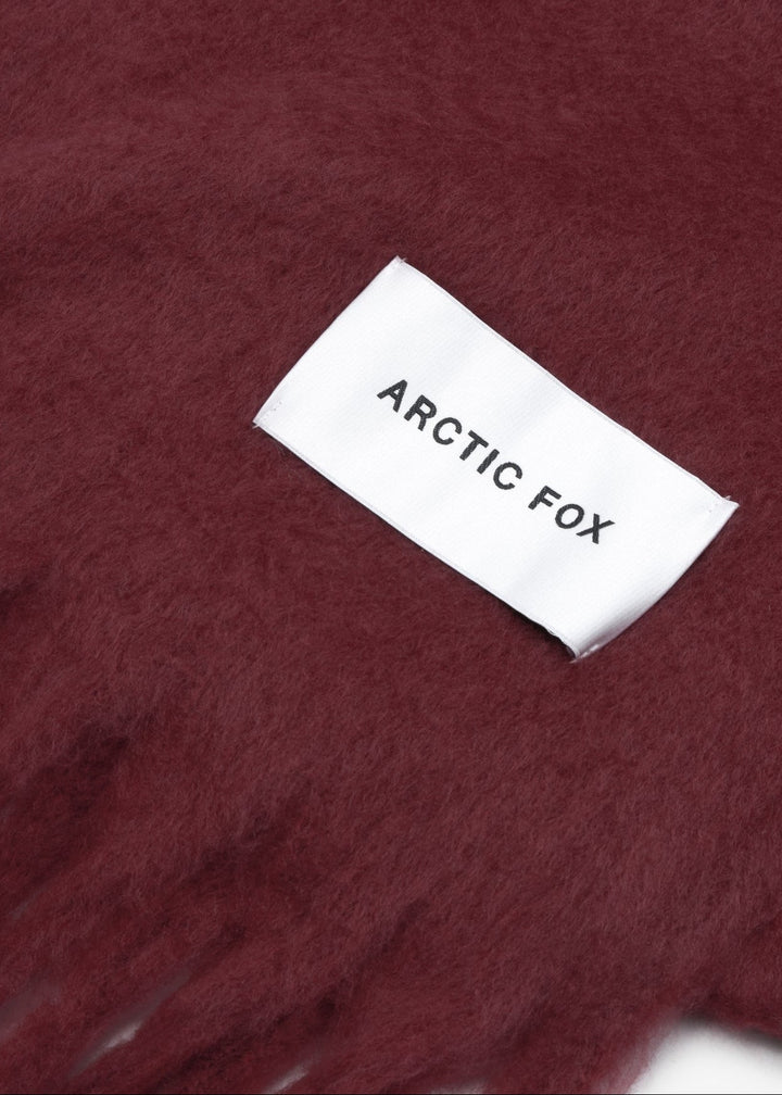 The Reykjavik Scarf – 100% Recycled – Burgundy - Clementine Home Floral Gift