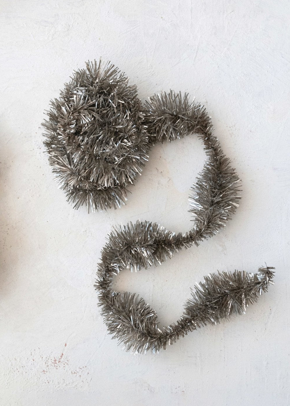 Tinsel Garland – Antique Silver Finish - Clementine Home Floral Gift