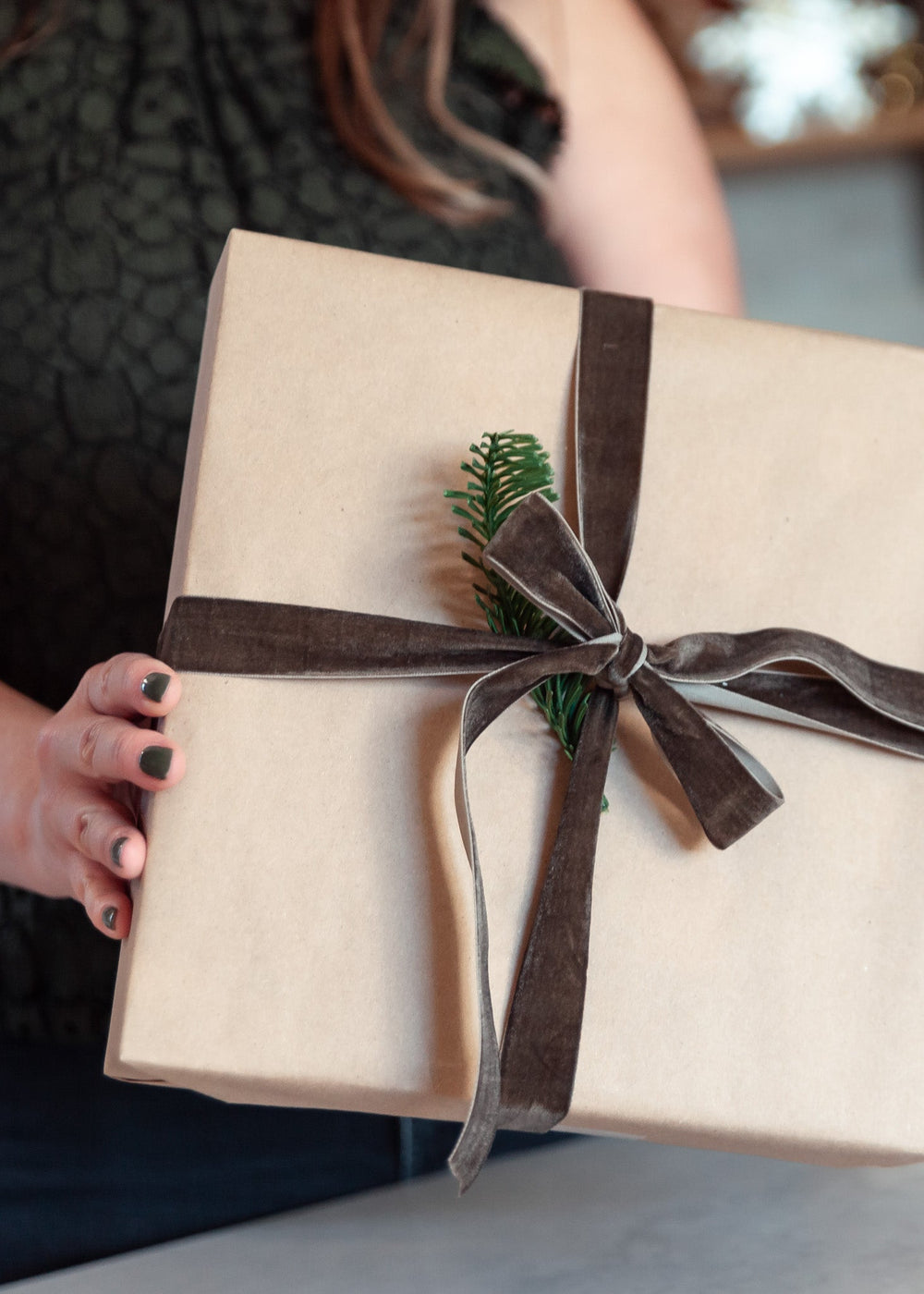 Velvet Ribbon - Oak Grey - Clementine Home Floral Gift