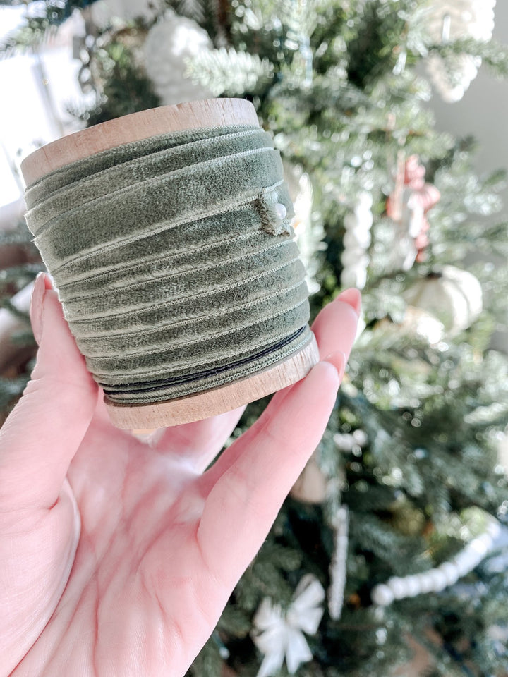 Velvet Ribbon Spool - Clementine Home Floral Gift