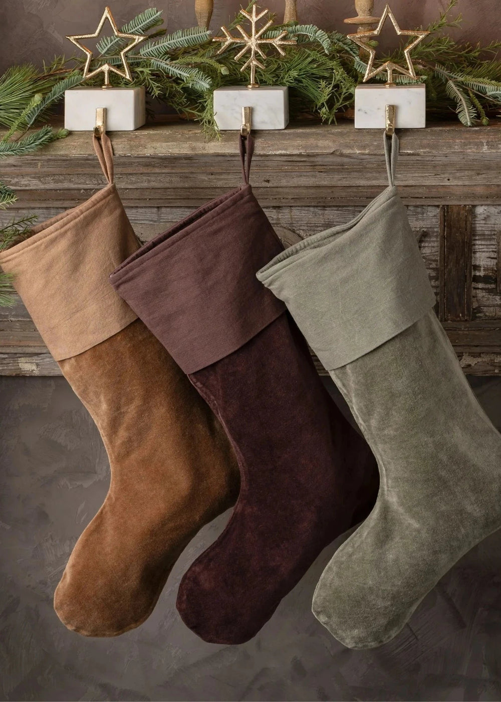 Vera Velvet Stocking - Sangria - Clementine Home Floral Gift