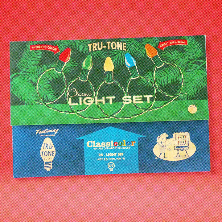 Vintage Style LED Christmas Lights – C7 25 - Light Set - Candleglow Clear - Clementine Home Floral Gift