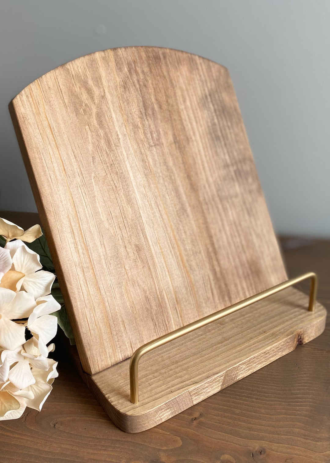 Walnut Cookbook Stand - Clementine Home Floral Gift