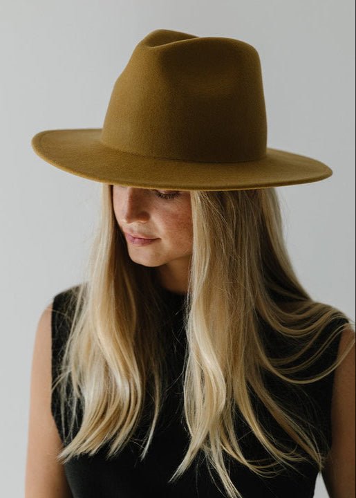 WES FEDORA - Mustard - Clementine Home Floral Gift