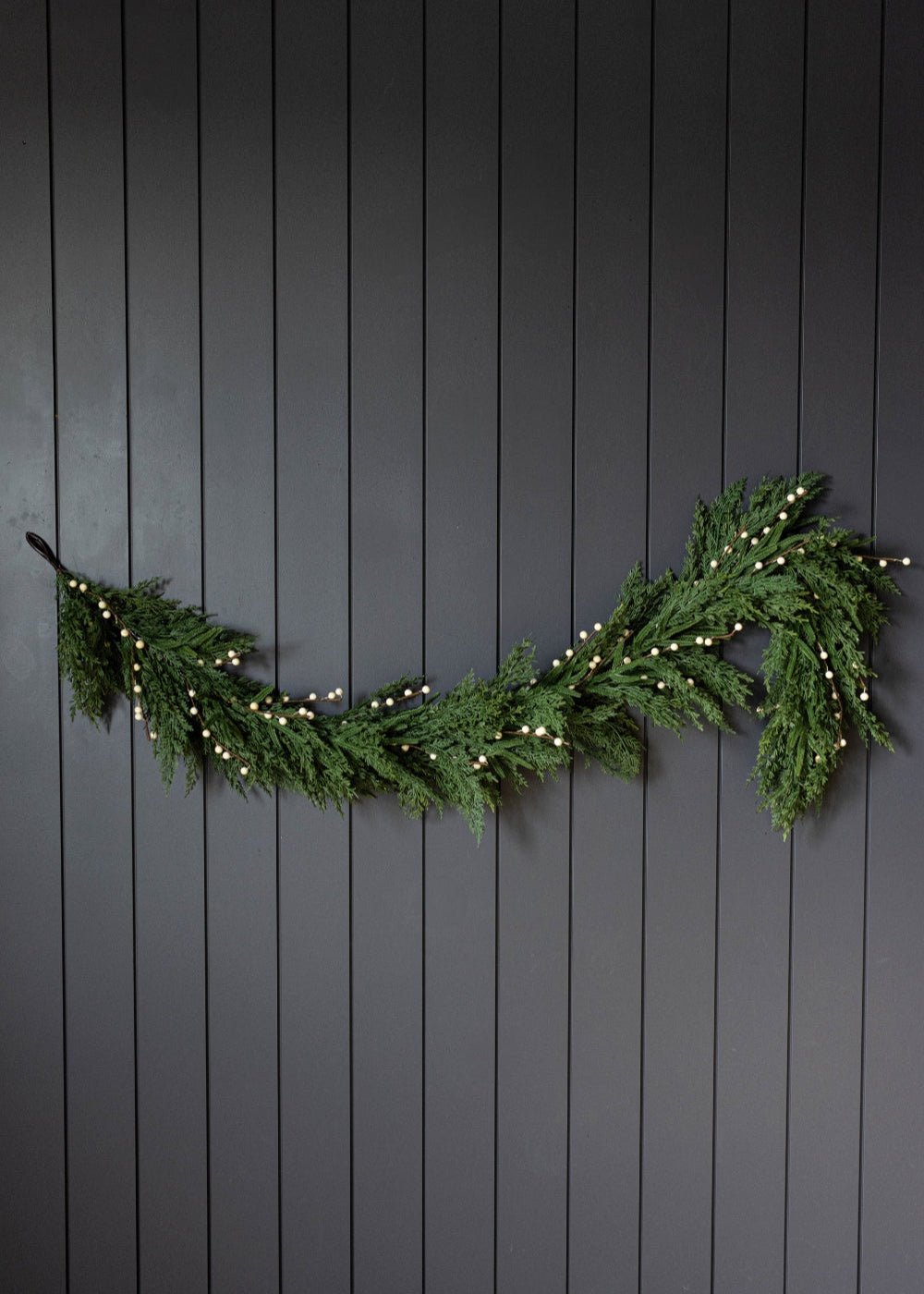 White Plum Berry Norfolk Cypress Real Touch Garland - Clementine Home Floral Gift