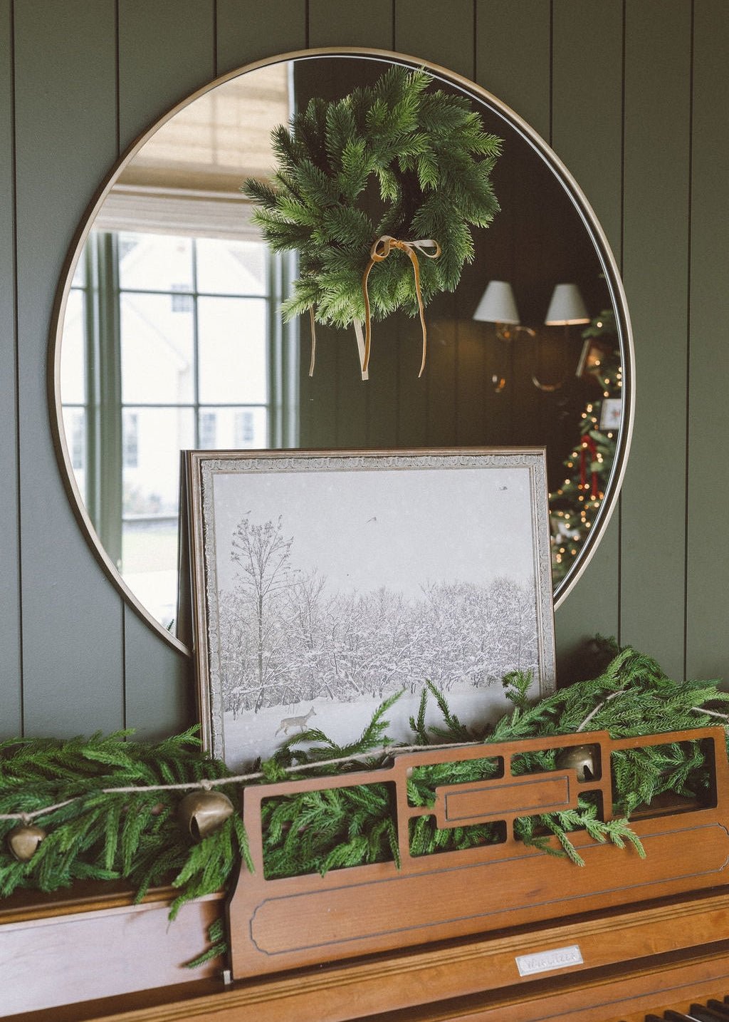 Winter Fawn Framed Antique Art - Clementine Home Floral Gift