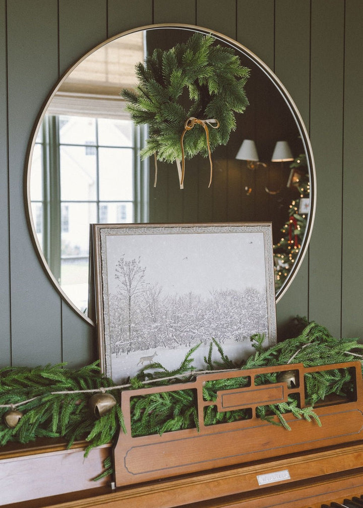 Winter Fawn Framed Antique Art - Clementine Home Floral Gift