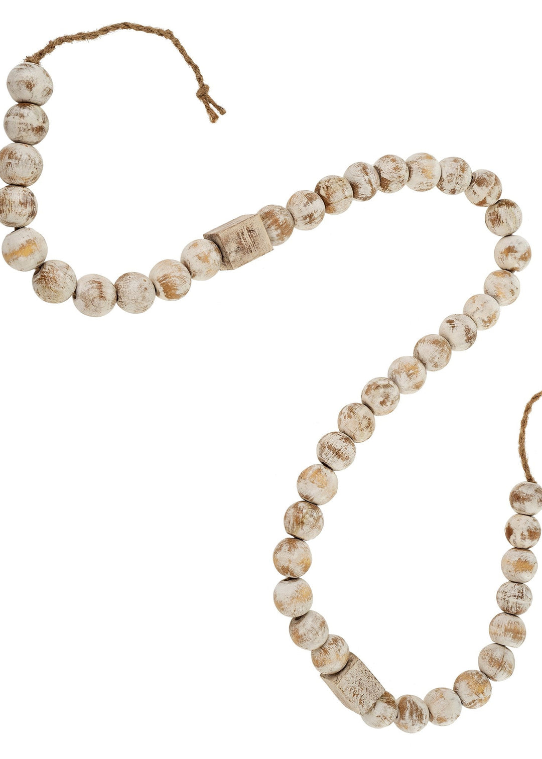 Wooden Decor Beads White - Clementine Home Floral Gift