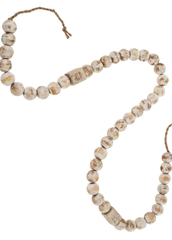 Wooden Decor Beads White - Clementine Home Floral Gift