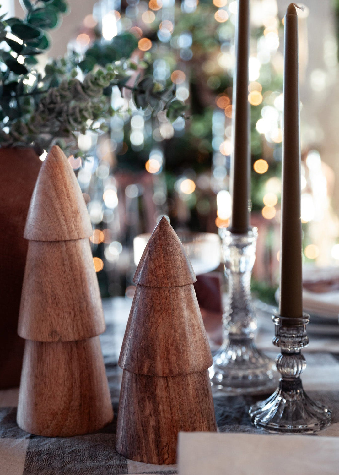 Wooden Decor Trees, Set of 2 - Clementine Home Floral Gift