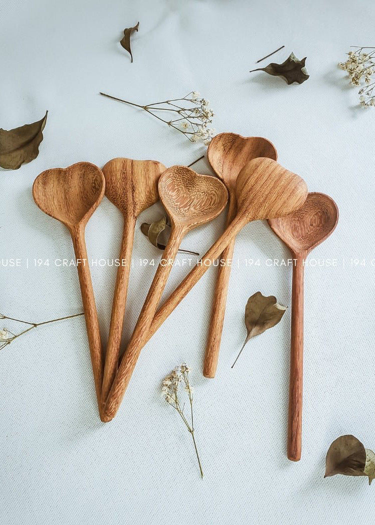 Wooden Heart Spoon - Large - Clementine Home Floral Gift