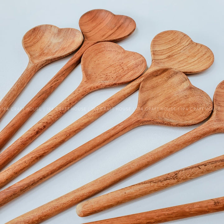 Wooden Heart Spoon - Large - Clementine Home Floral Gift