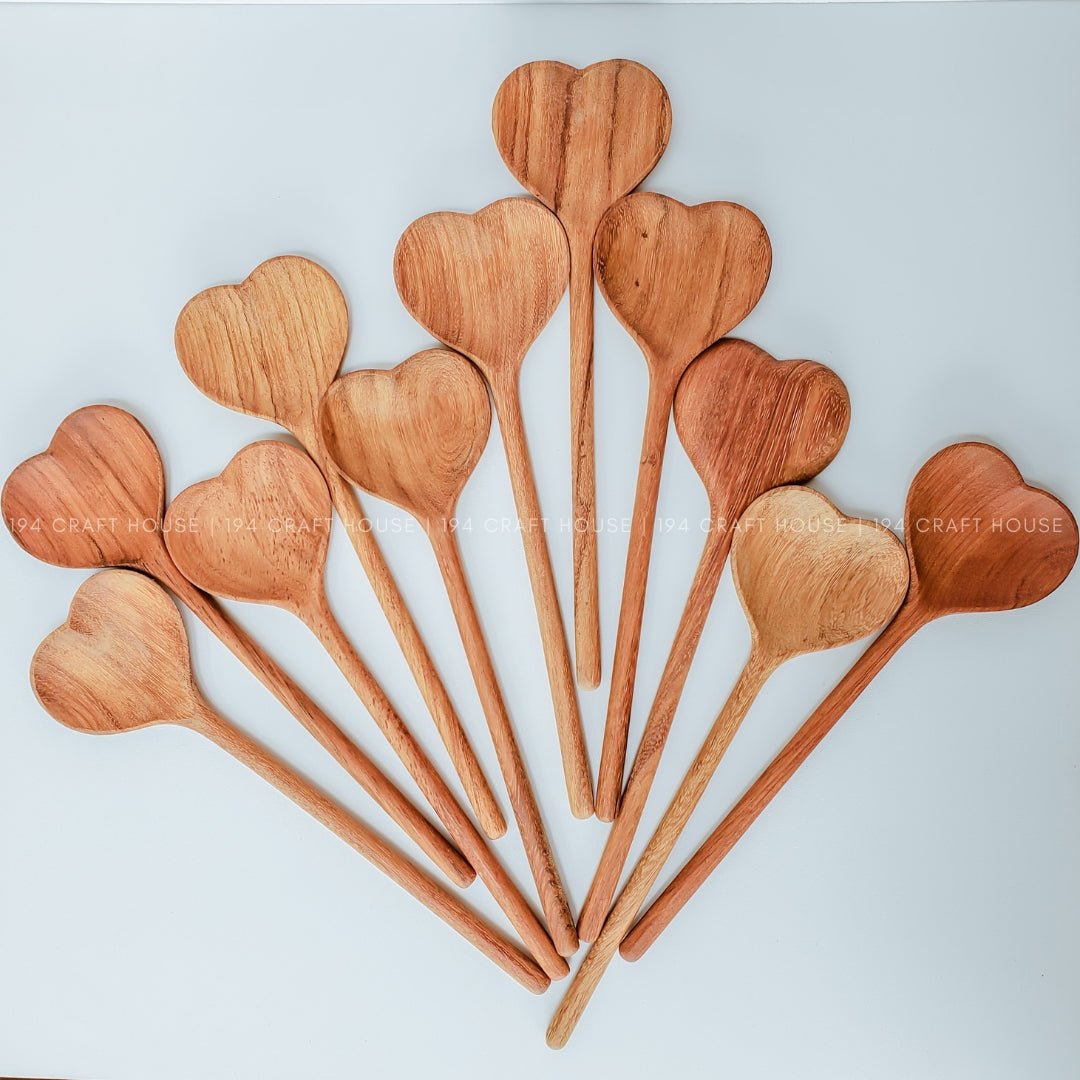 Wooden Heart Spoon - Large - Clementine Home Floral Gift