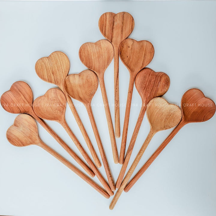 Wooden Heart Spoon - Large - Clementine Home Floral Gift