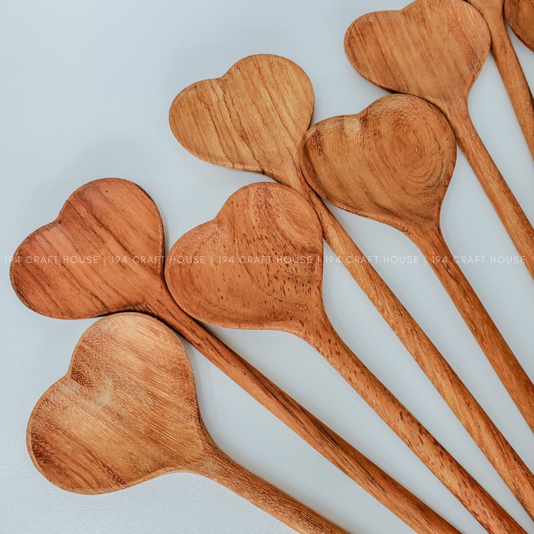 Wooden Heart Spoon - Large - Clementine Home Floral Gift