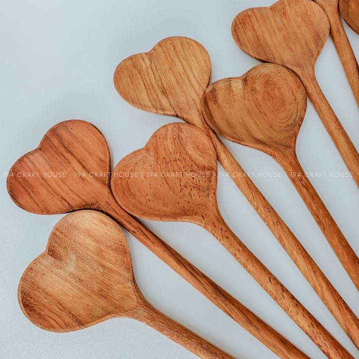 Wooden Heart Spoon - Large - Clementine Home Floral Gift