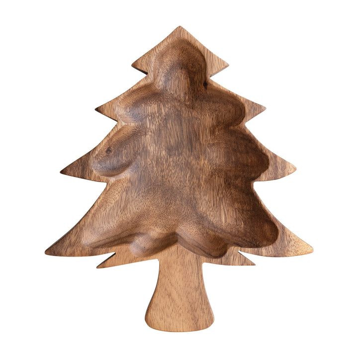 Wood Christmas Tree Bowl