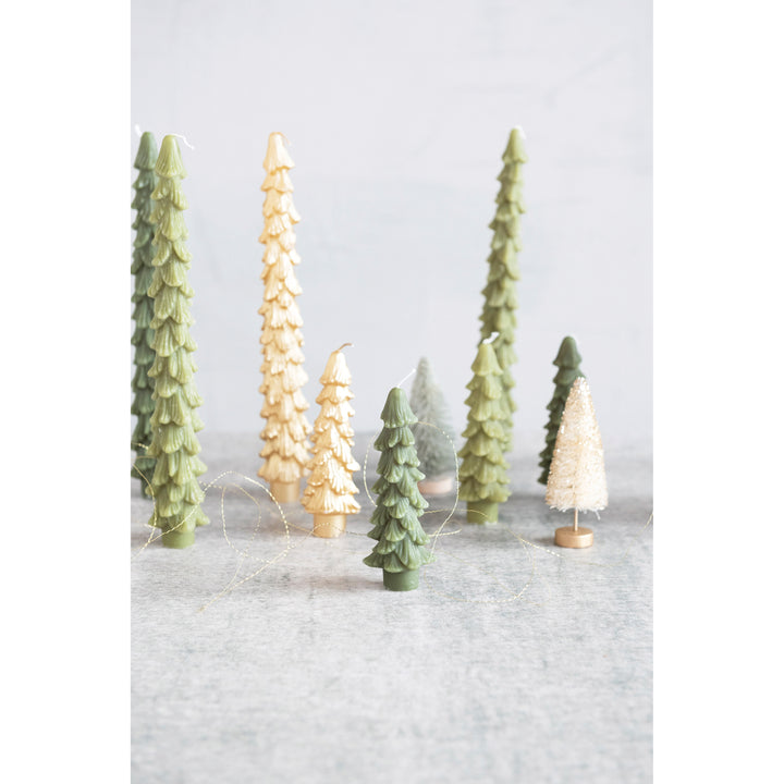 Tree Shaped Taper Candles, Set of 2 - Unscented