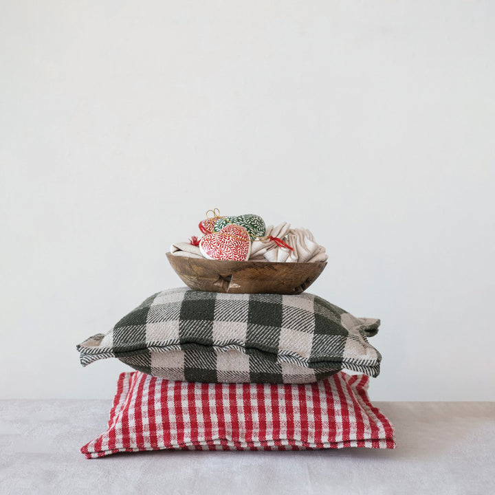 Gingham  Pillow - Red