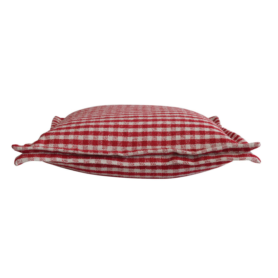 Gingham  Pillow - Red